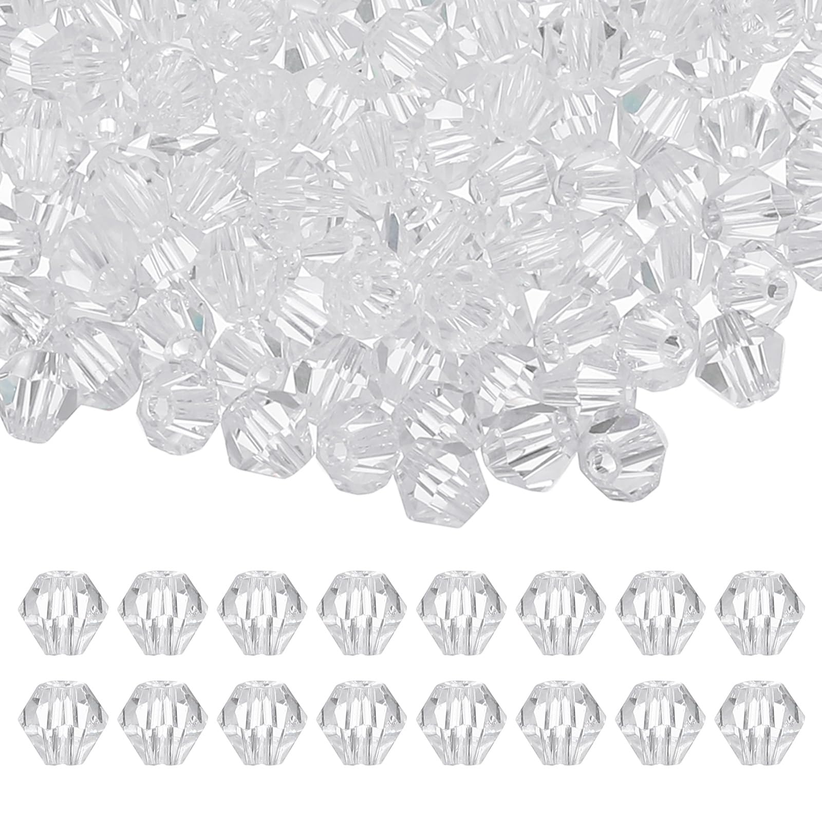PATIKIL 6mm Bicone Crystal Beads