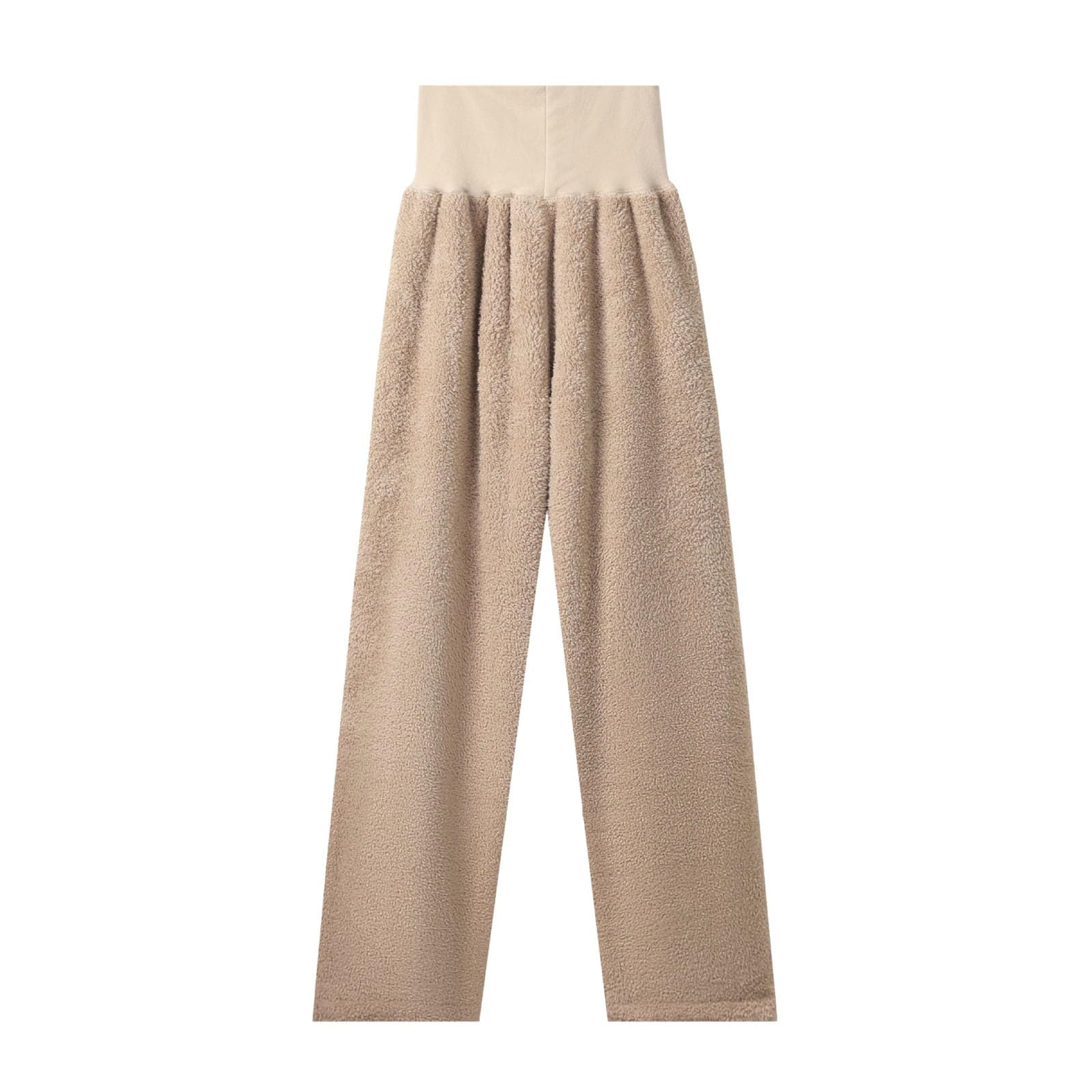 Umstands Loungehose Damen Umstandshose Teddy Fleece Schlafanzughose Schwangerschaft Hosen Lang Flanell Pyjamahose Sherpa Gefüttert Freizeithose Flauschige Plüschhose Nachtwäsche
