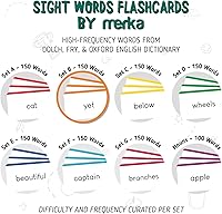 Vista 3 de merka Tarjetas flash de palabras a la vista 150 tarjetas, juego B frituras de palabras y vocabulario para lectura de primer grado