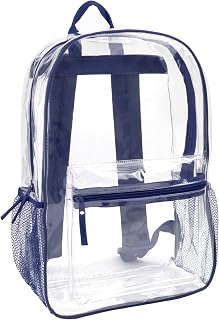 Trail maker Clear Backpack Heavy Duty with Padded Straps, Side Pockets for Kids, Boys, Girls, School, Stadium Approved Events