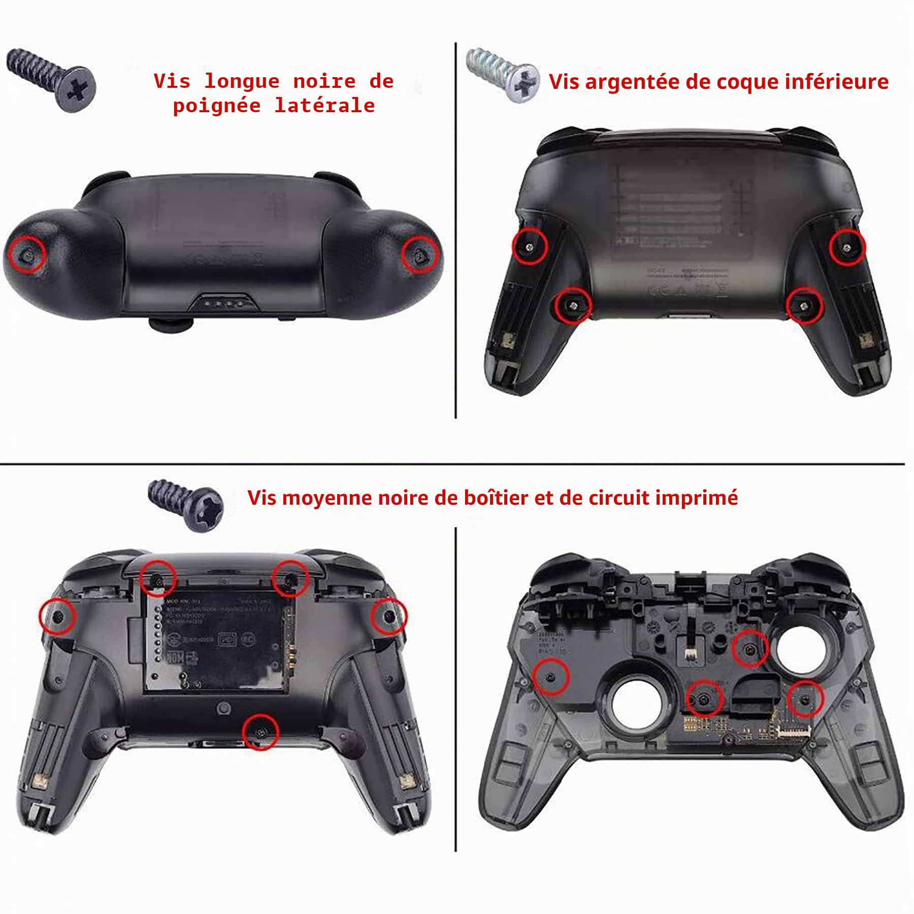 eXtremeRate Coque Manette pour Nintendo Switch Pro,Coques Avant Arrière Poignées Grips pour Switch Pro Controller,Puffy Pink