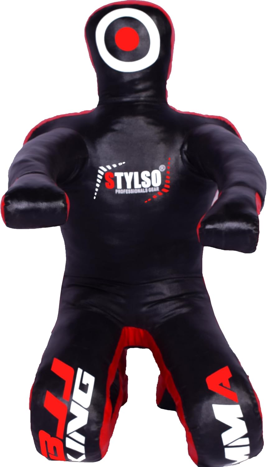 Grappling Dummy, Black Fabric Training Equipment for BJJ, Judo, Karate, Wrestling, Un-Filled Practice Dummy, Model WDM-2025, for Adults and Youth