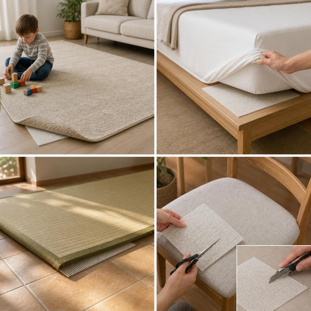 Tapis Antidérapant Découpable, 0,7 mm, 3m*2m (Tatami/Grande Tapis)