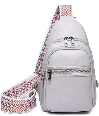 Sling Bag for Women PU Leather Sling Bag Small Crossbody Sling Backpack Multipurpose Chest Bag for Women Cycling