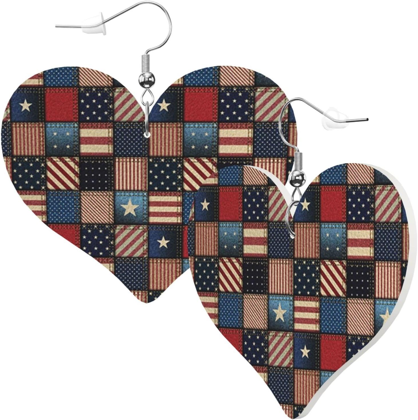 Boucles D'oreilles Artisanales "Demoiselles" En Cuir Irisé - Les Heures