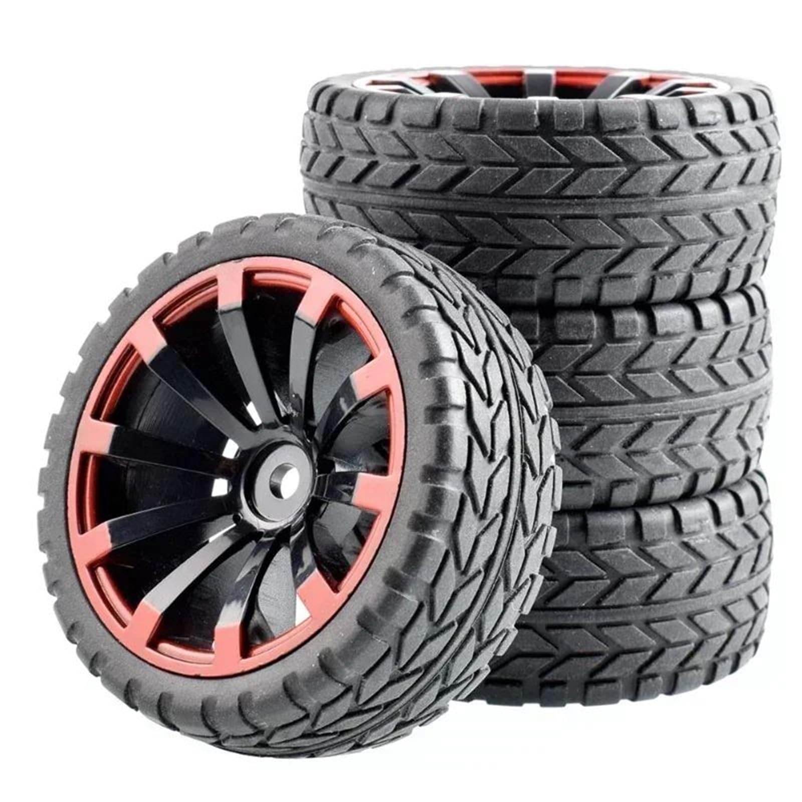4 Uds. Neumáticos Goma 64mm Hex 12mm para HSP para HPI 1/10 RC