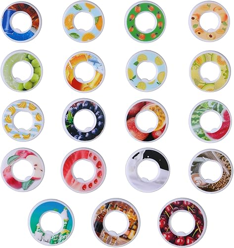 19 cápsulas de sabor de aire para botella de agua, anillos de fragancia de frutas, cápsulas de sabor de botella de agua de aire, compatibles con