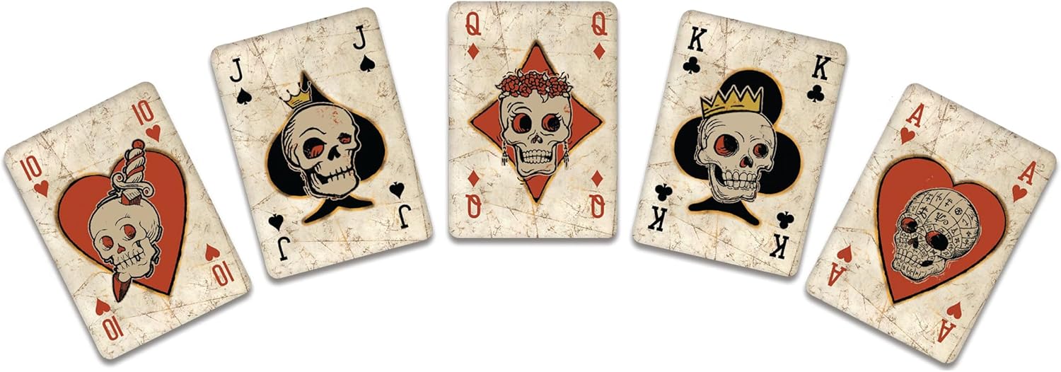 Rivers Edge Products Playing Cards - 1 Themed Deck of Cards - Unique Standard Playing Card for Poker, Gambling Games, Blackjack, Euchre, Canasta - Giftable Novelty Casino Cards -