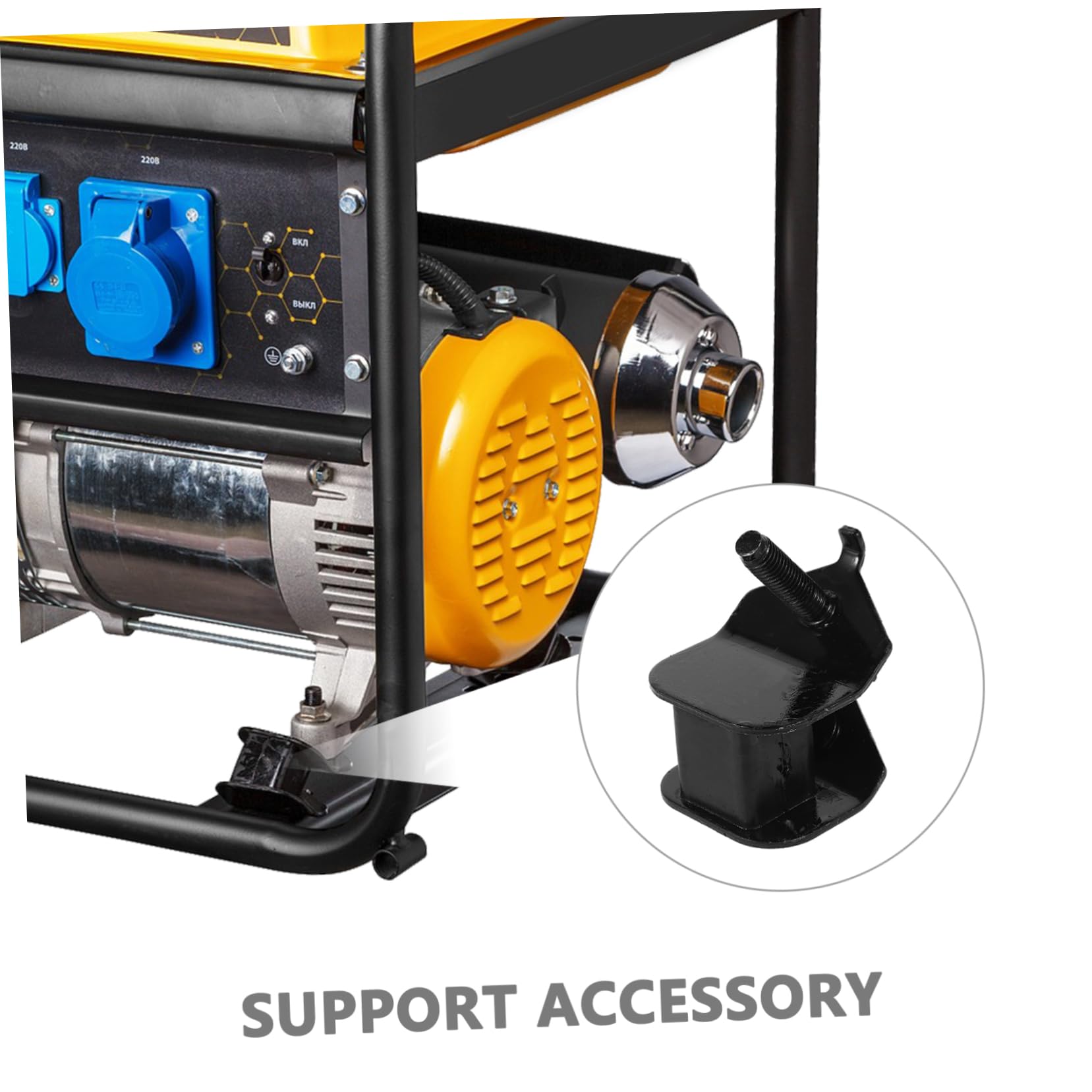 Supporti Motore Generatore 4 Pezzi in Gomma e Ferro 188f 190f Antivibrazione Riduce Rumore per Motori da 2kw a 3kw