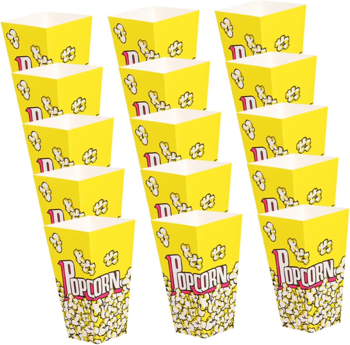 100pcs Popcorn Favor Boxes Snack Containers Parties and Events French Fries Holders Decorative Patterns Lightweight and Design
