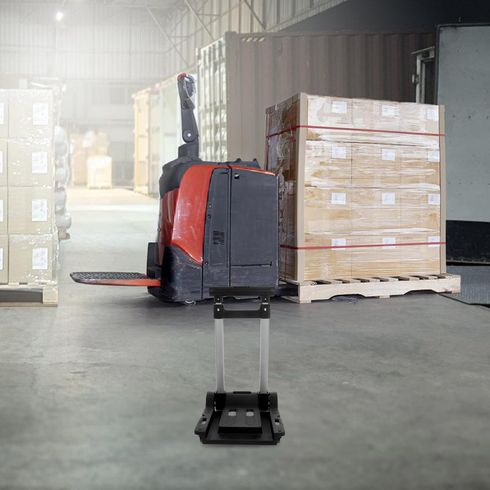 Carrito Plegable de Alta Resistencia con Ruedas Giratorias para Equipaje
