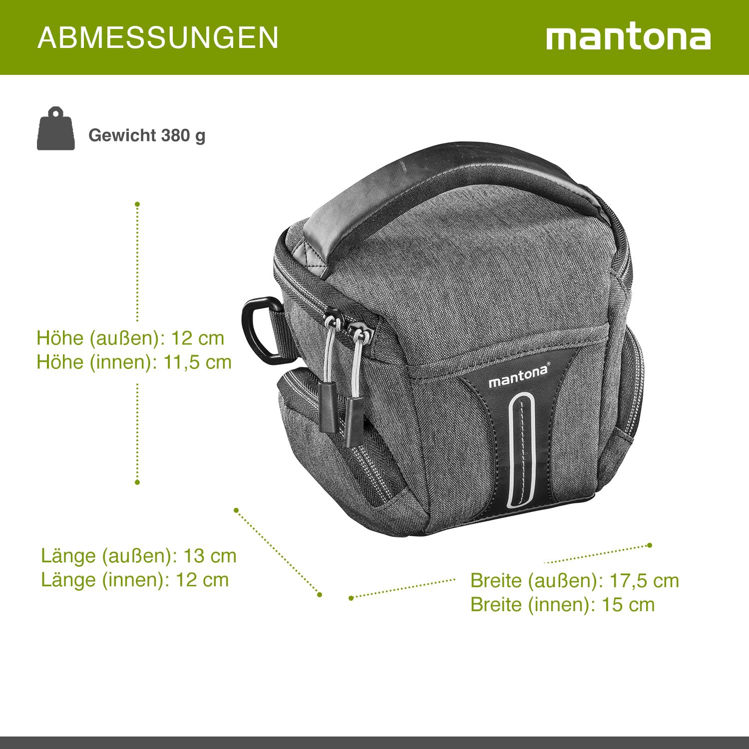 Mantona Torba na aparat Tallinn, rozmiar: S antracyt