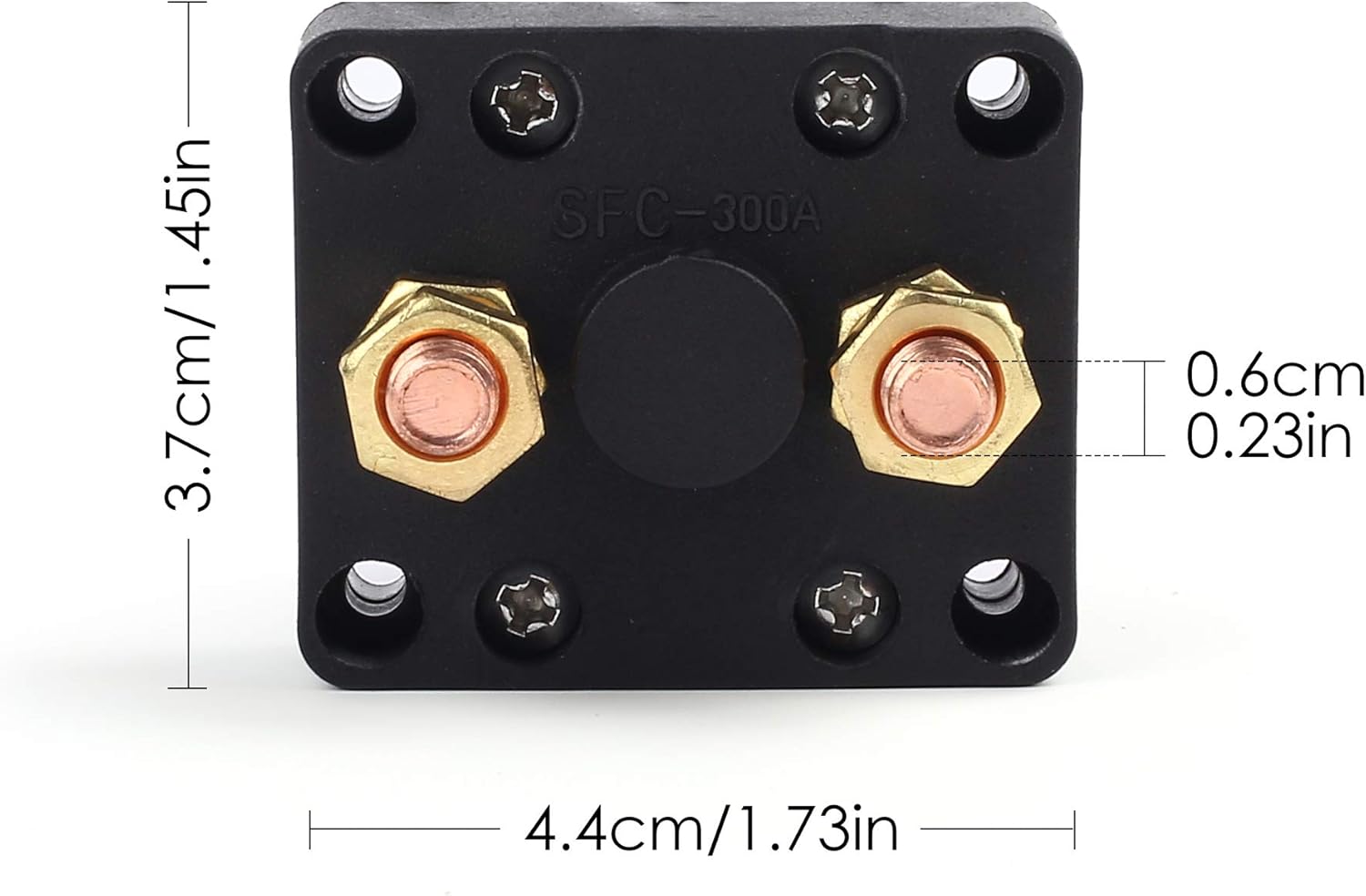 LotFancy Battery Switch for Car Van Truck Boat Battery Power Disconnect, On Off Rotary Isolator Cut OFF Switch 300A, With 2Pcs Covers and 2Pcs Wire Lugs : Automotive