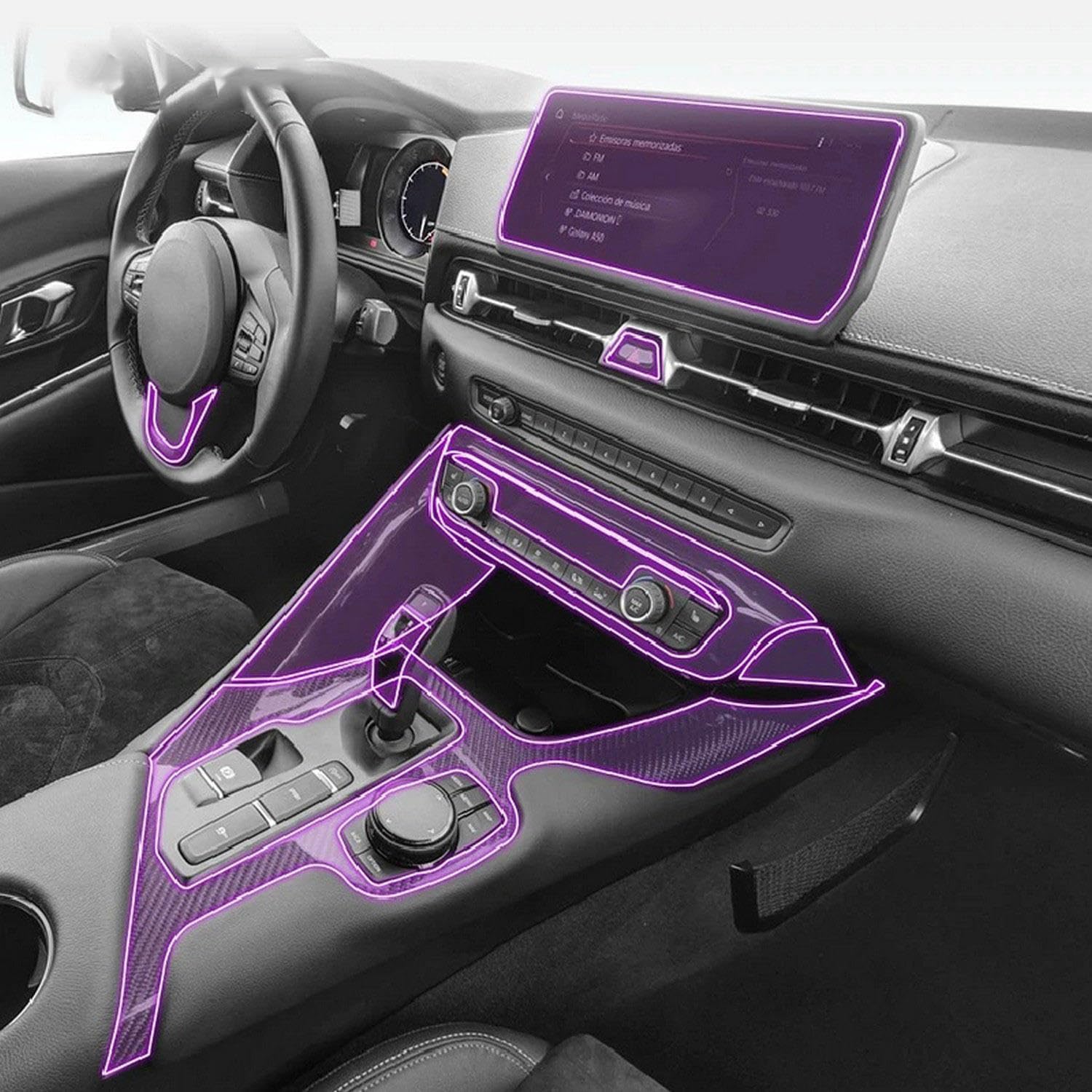 Film protection console Toyota Supra GR pour préserver l'écran LCD du GPS