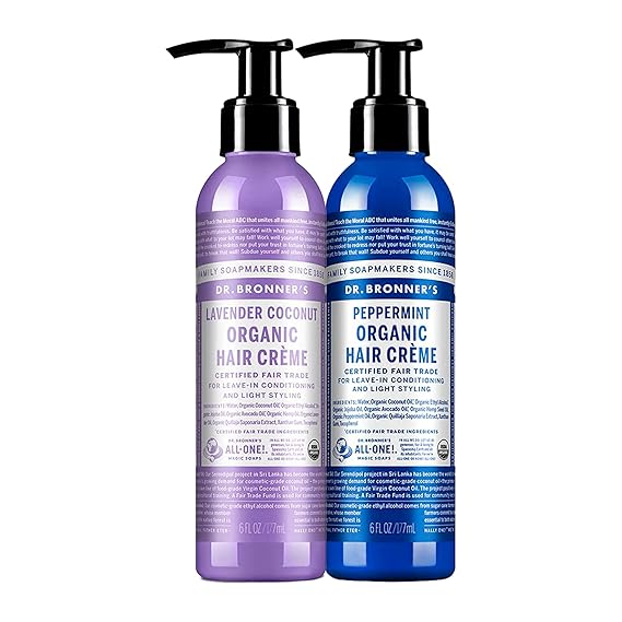 Dr. Bronner's Organic Hair Crème (6 oz Variety Pack