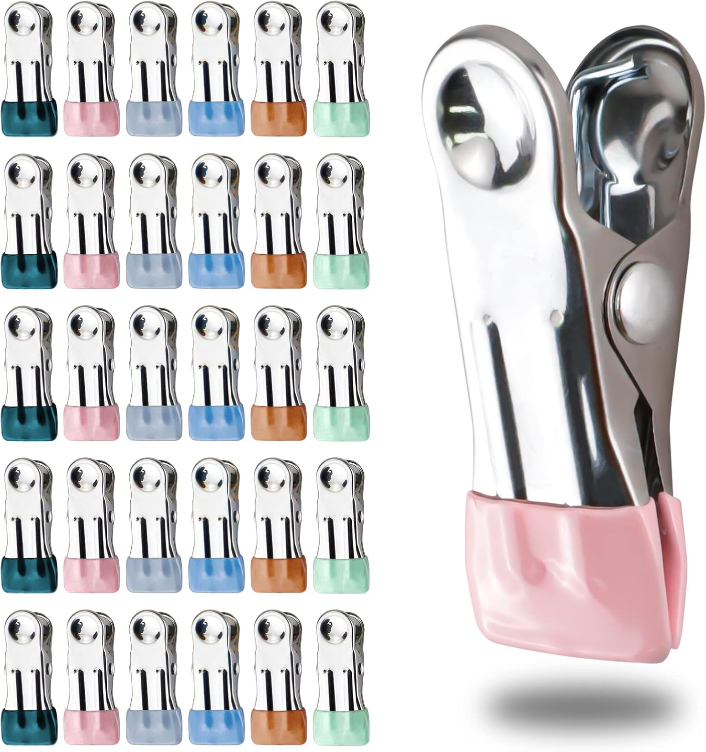 SHAIDOJIO Clothes Pins, 30PCS Heavy Duty Stainless Steel Clothespins