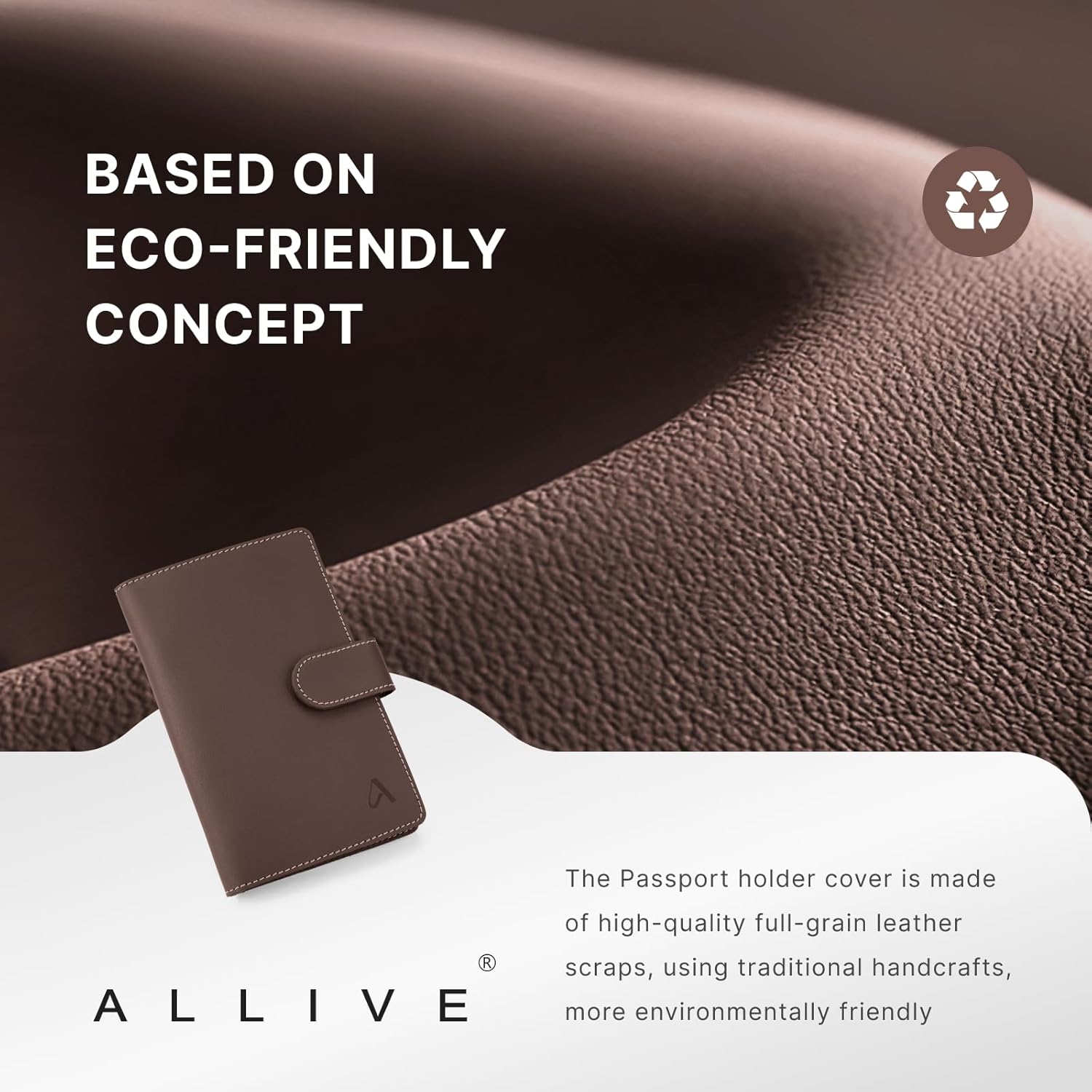 ALLIVE Family Passport Holder, Rfid Blocking Passport Wallet with AirTag Slot, Genuine Leather Travel Document Organizer for Women & Men, Airport Essentials, Travel Gift (Coffee Brown) - Image 3