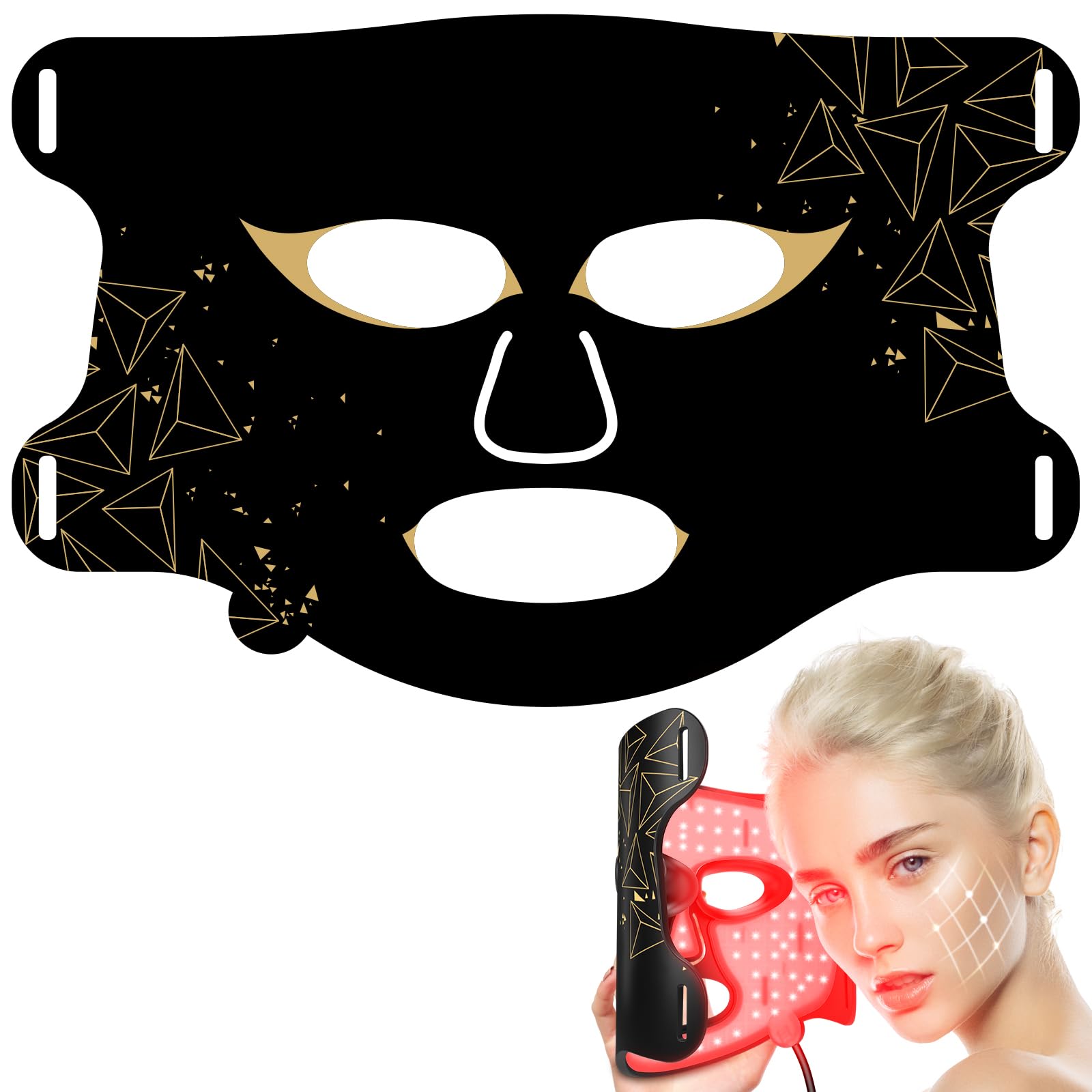 broriLED Face Mask - 7 Colors Red Blue Infrared Light Therapy Mask for Facial Skin Care & Treatment Device, Beauty Skincare Gifts