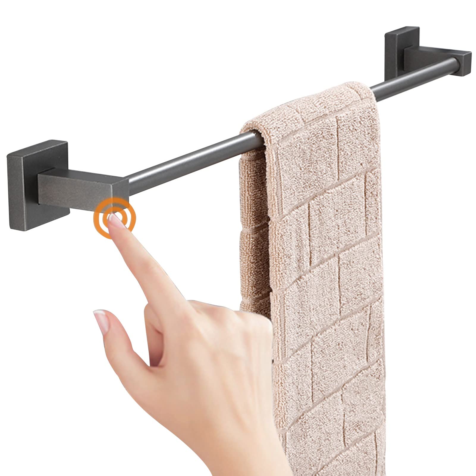 DKRAHRJJ Wall Mount Aluminum Hand Towel Holder Hanger Rail Organizer Rack Bar Bathroom Accessories/60Cm