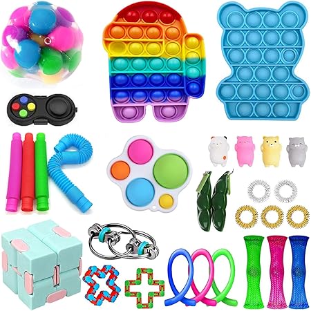 Amazon プッシュポップ バブル Fidget Toy スクイーズ おもちゃ ストレス解消 グッズ スクイーズ ブルーム おもちゃ ランキング 減圧グッズ 自閉症特別支援 インテリジェンス発展 ストレス解消 セット 柔らかい 無害 洗える可能 大人 老人 親子 家族 子供用 誕生日や