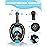 Greatever G2 Full Face Snorkel Mask with Latest Dry Top System,Foldable 180 Degree Panoramic View Snorkeling Mask with Camera Mount,Safe Breathing,Anti-Leak&Anti-Fog