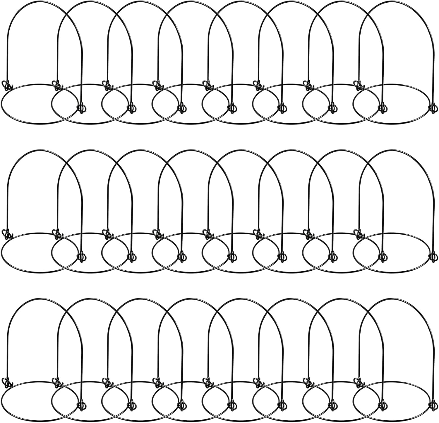 24 Pack Black Stainless Steel Wire Handles Hangers for Mason Jar Hanger | Canning Jars Hanger, Ball Pint Jar, Jar Hanging Hook for Regular Mouth Mason