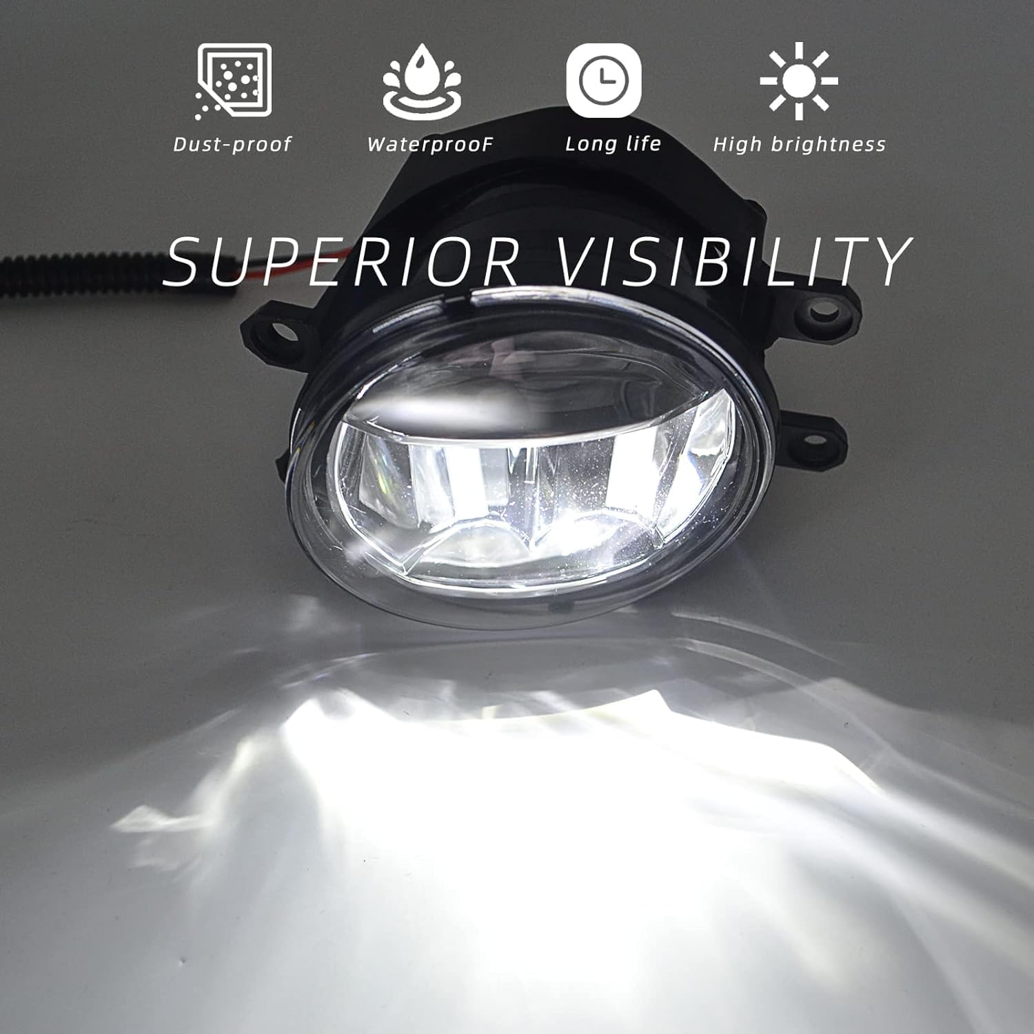 LED Fog Lights Bezels For 2016 2017 2018 RAV4 Fog Lamps With Daytime Running Lights And Turn Signal Lights Covers included LED Fog Lights And Switch Wiring Kit