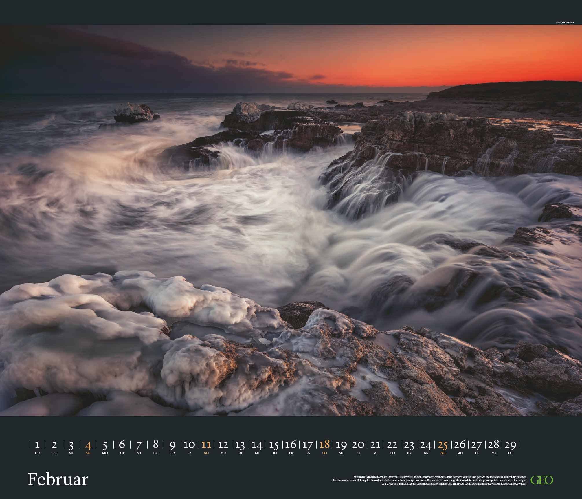 GEO Edition: Kräfte der Natur 2024 - Wand-Kalender - Poster-Kalender - 70x60, Mittel