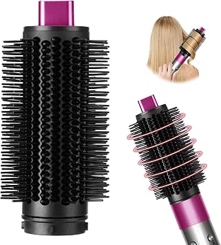 Upgraded Round Volumizing Brush Attachment Compatible with Dyson Airwrap HS01 HS05 HS08 Accessories, Upgraded Bristles for Straighten Dry Curls Add Volume Styling Volumizing Rose