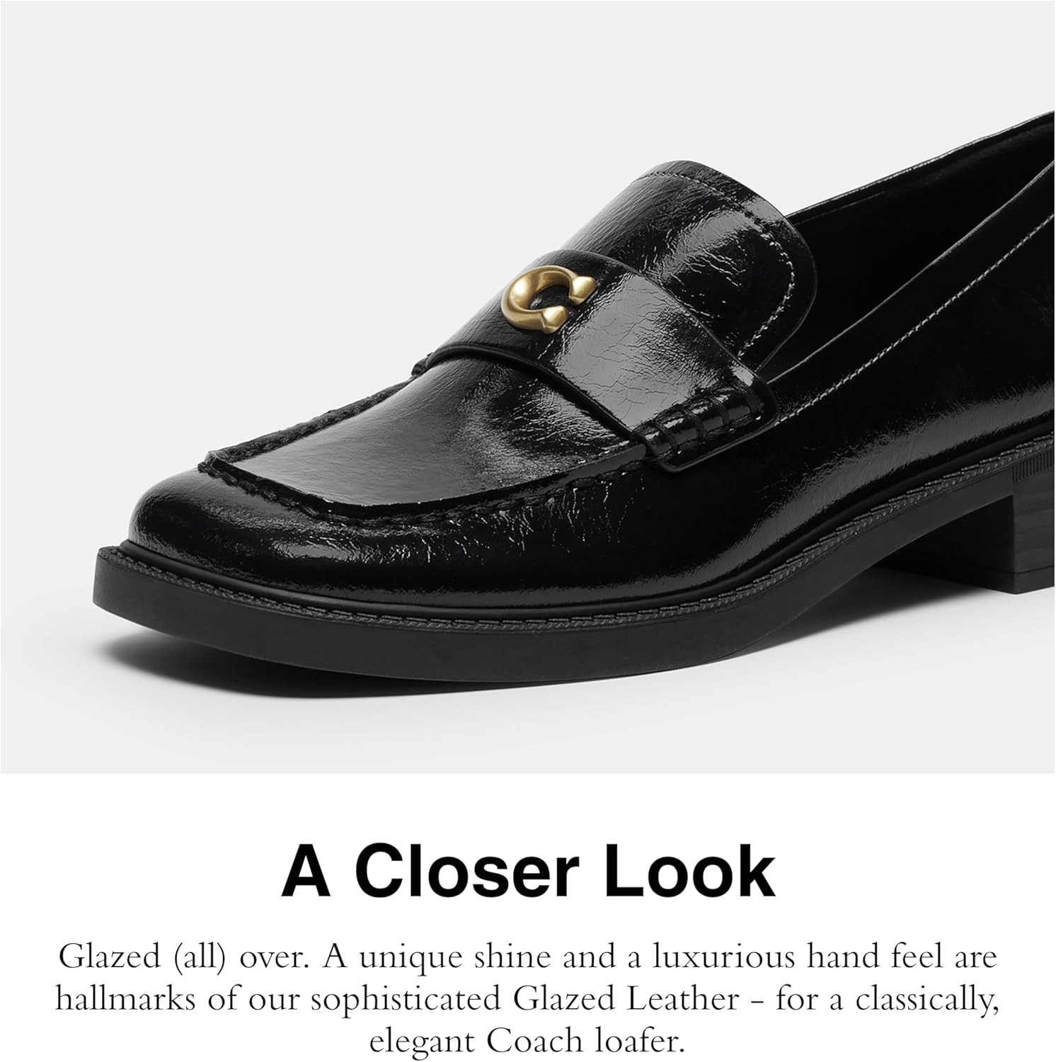 Coach Womens Penny Loafer in Glazed Leather - Image 4