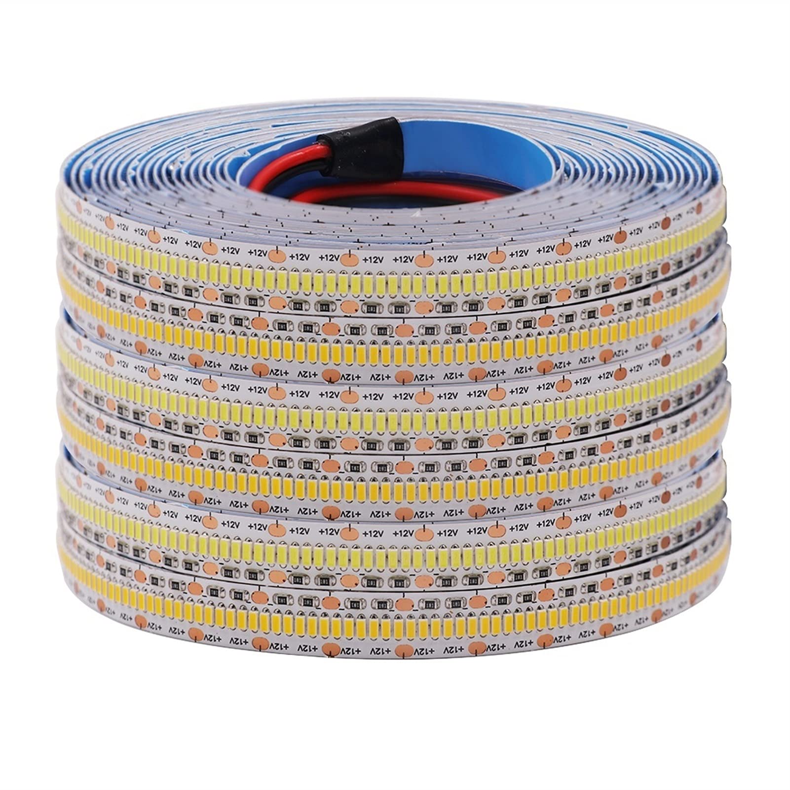 HVTKL Super bright flexible LED strip 2800LED 3014 SMD LED light 5M 12V DC 256 liter 256 liters/m-well white tape household decorative lighting (Color : White, Emitting Color : 5m 2800LEDs)