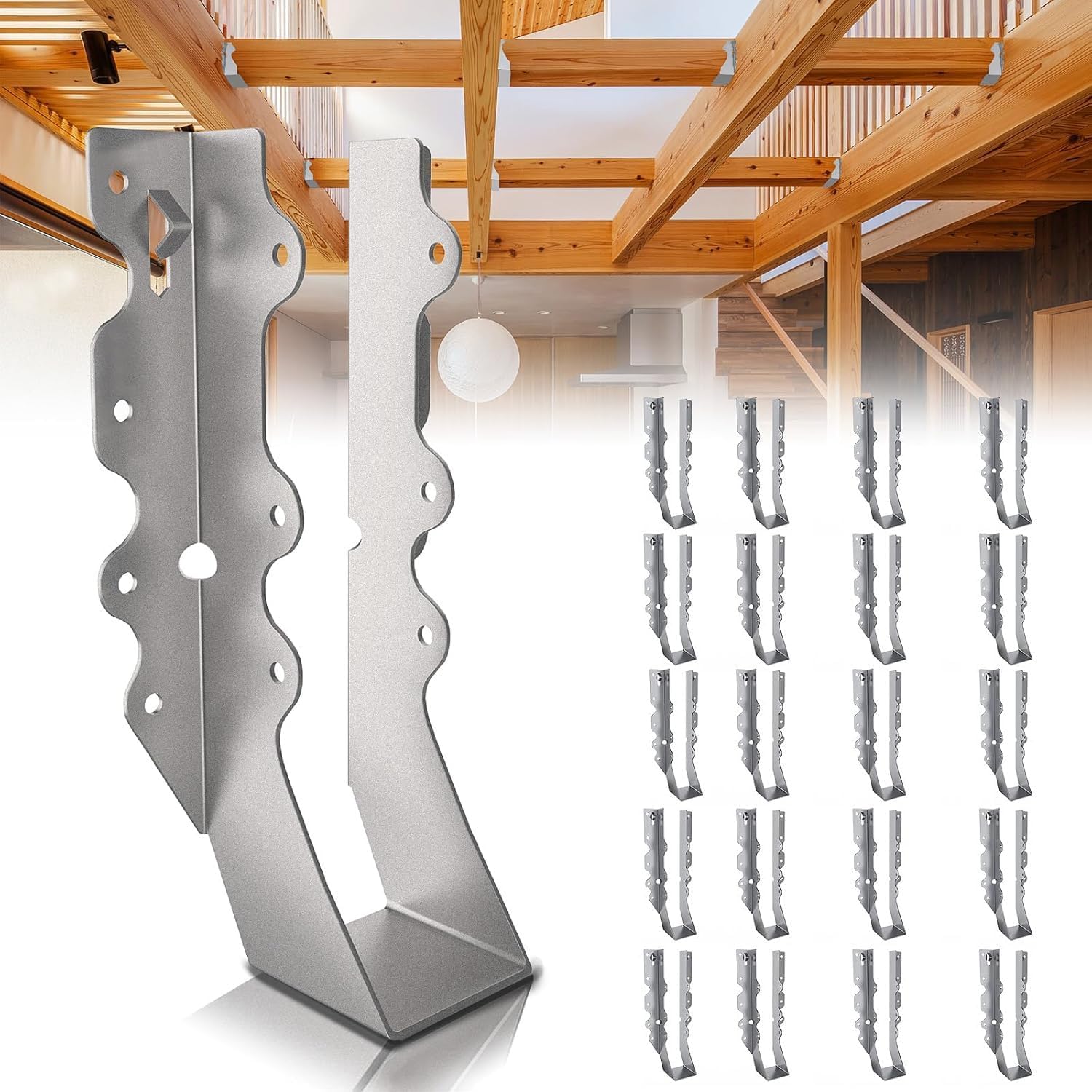 50 Pcs 2x8 Joist Hangers,20 Gauge Metal FMLK Mount Joist Hangers, Lu28 Joist