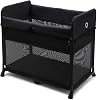 Bugaboo Stardust - All-in-one, Quick to Assemble, Black pop-up Travel cot and playpen for Babies and Toddlers with Mattress and Zip-in Bassinet, Black