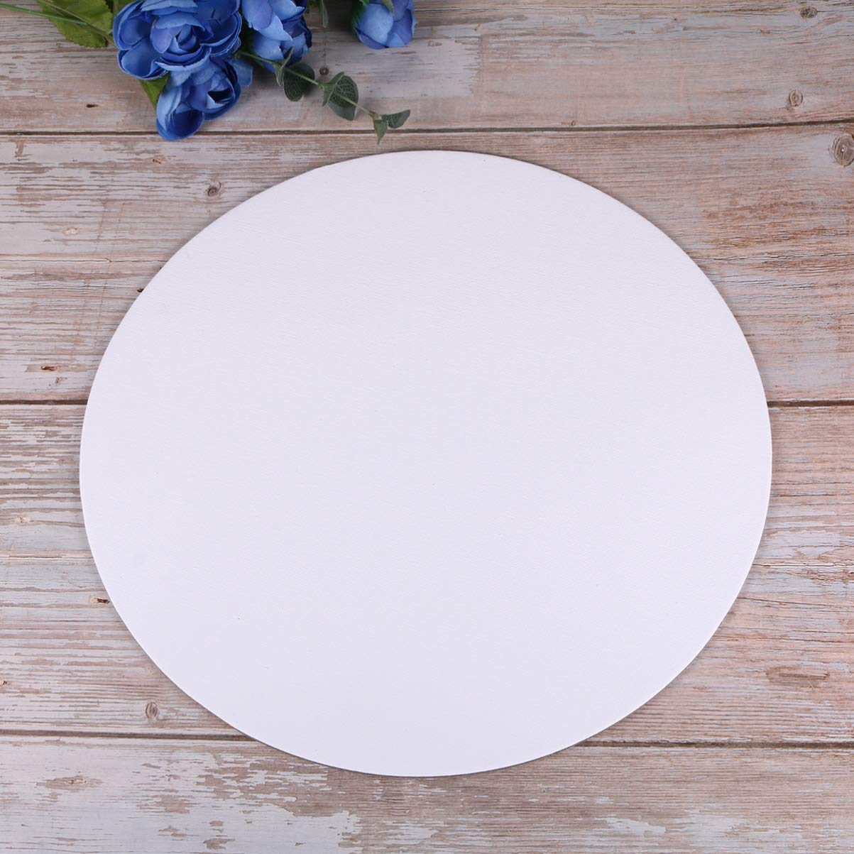 FOMIYES 6 Stück Runde Leinwandplatten 25cm Weiß Canvas für Künstler