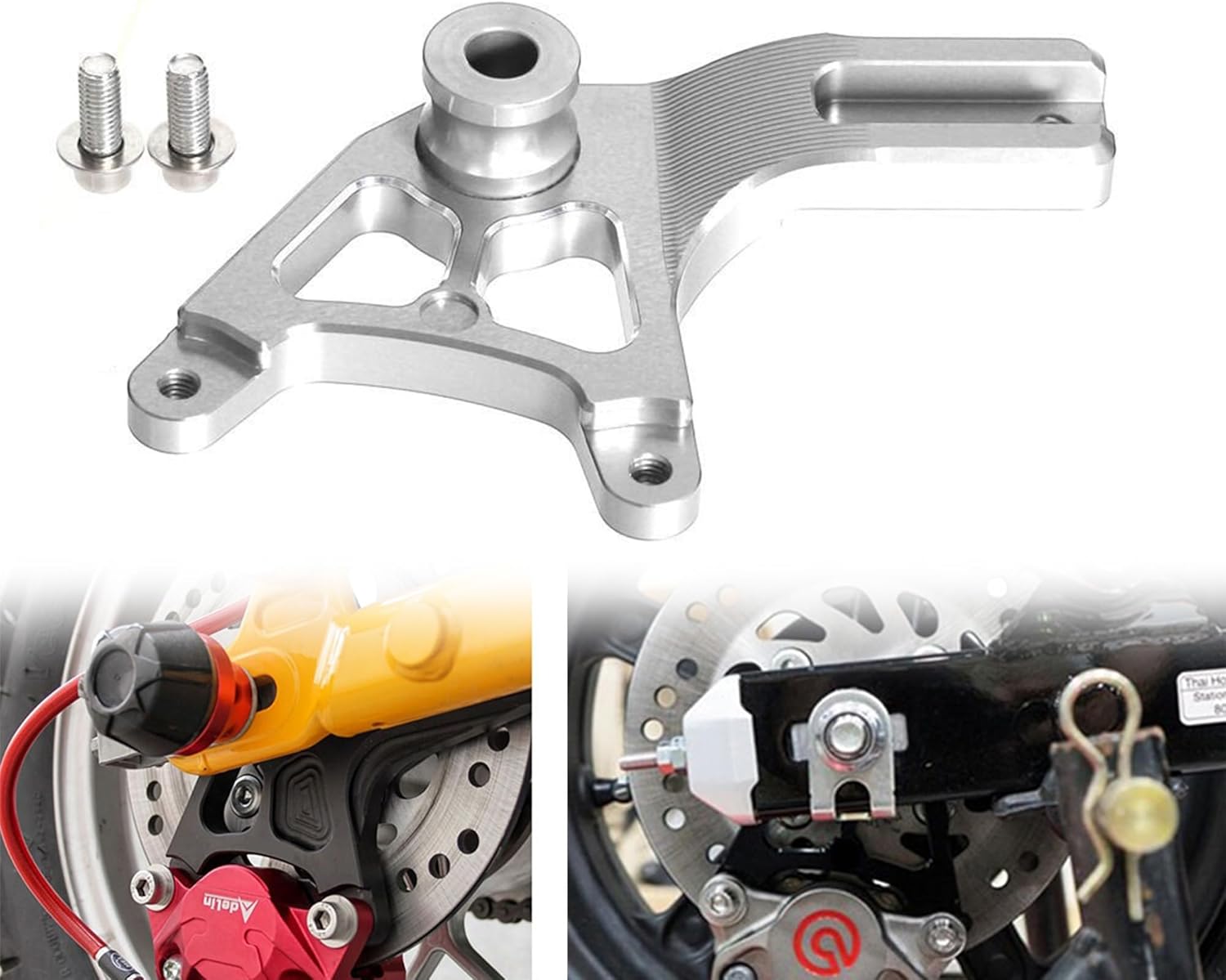 Monkey125 Rear Brake Caliper Bracket Fit Brembo 2P Compatible with Monkey 125 DAX ST125 CT125 CNC Motorcycle Accessories Caliper Suppor (Black)