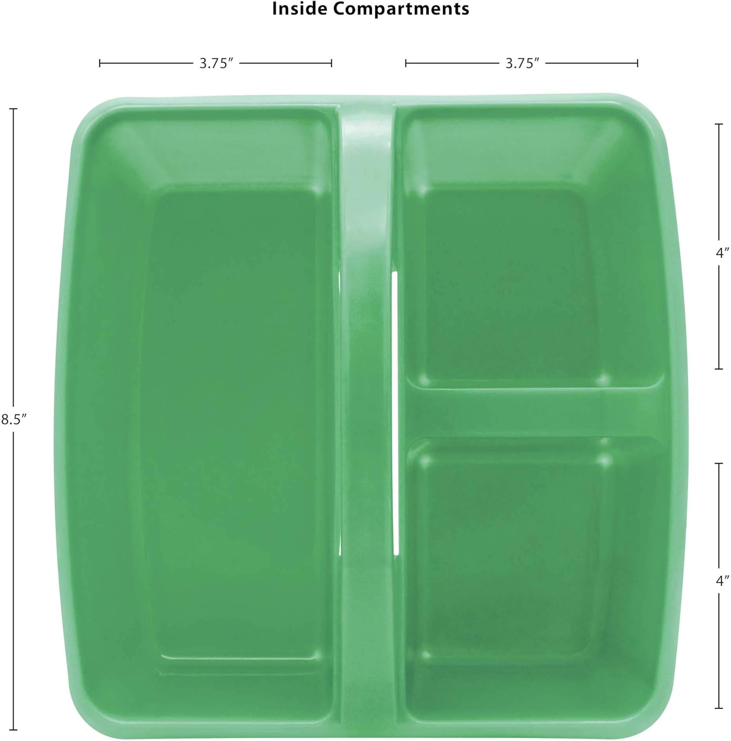 Teacher Created Resources Mint Portable Plastic Storage Caddy 6-Pack for Classrooms, Kids Room, and Office Organization, 3 Compartment