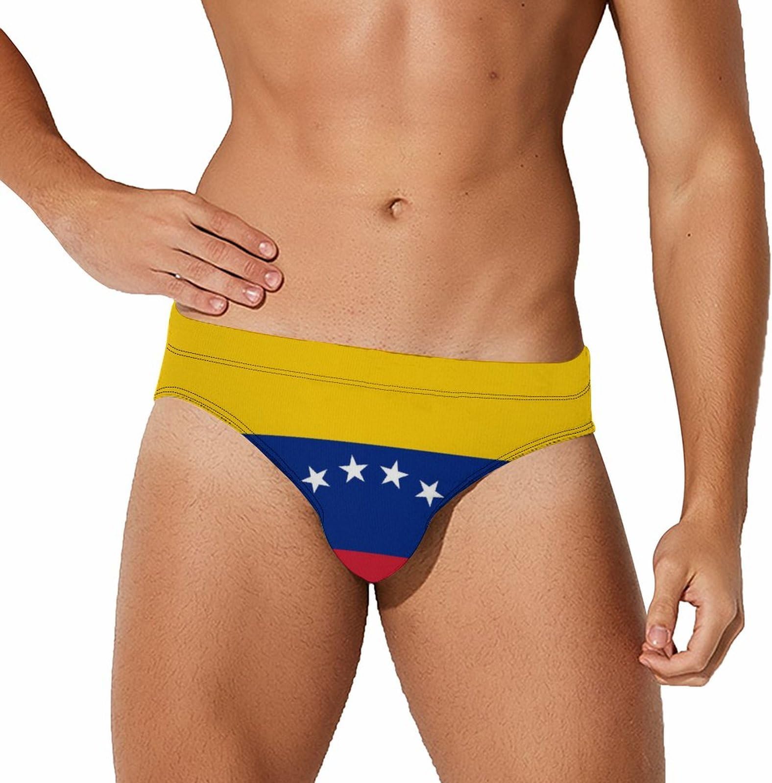 Flag of Venezuela Men's Swimwear Boxer Soft Triangle Thong Swimsuit Briefs Swim Trunk Sports Underwear
