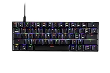 Cosmic Byte CB-GK-21 Themis 61 Key Mechanical Per Key RGB Gaming Keyboard with Outemu Blue Switches and Software (Black)