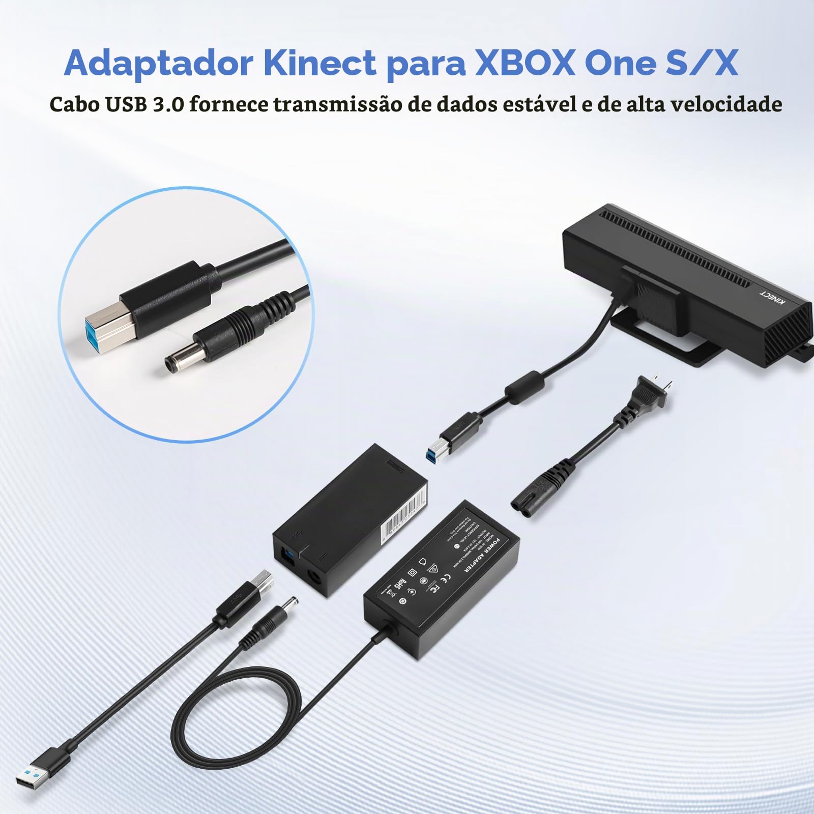 E EGOWAY Kinect Adapter for Xbox One S, Xbox One X, Windows PC
