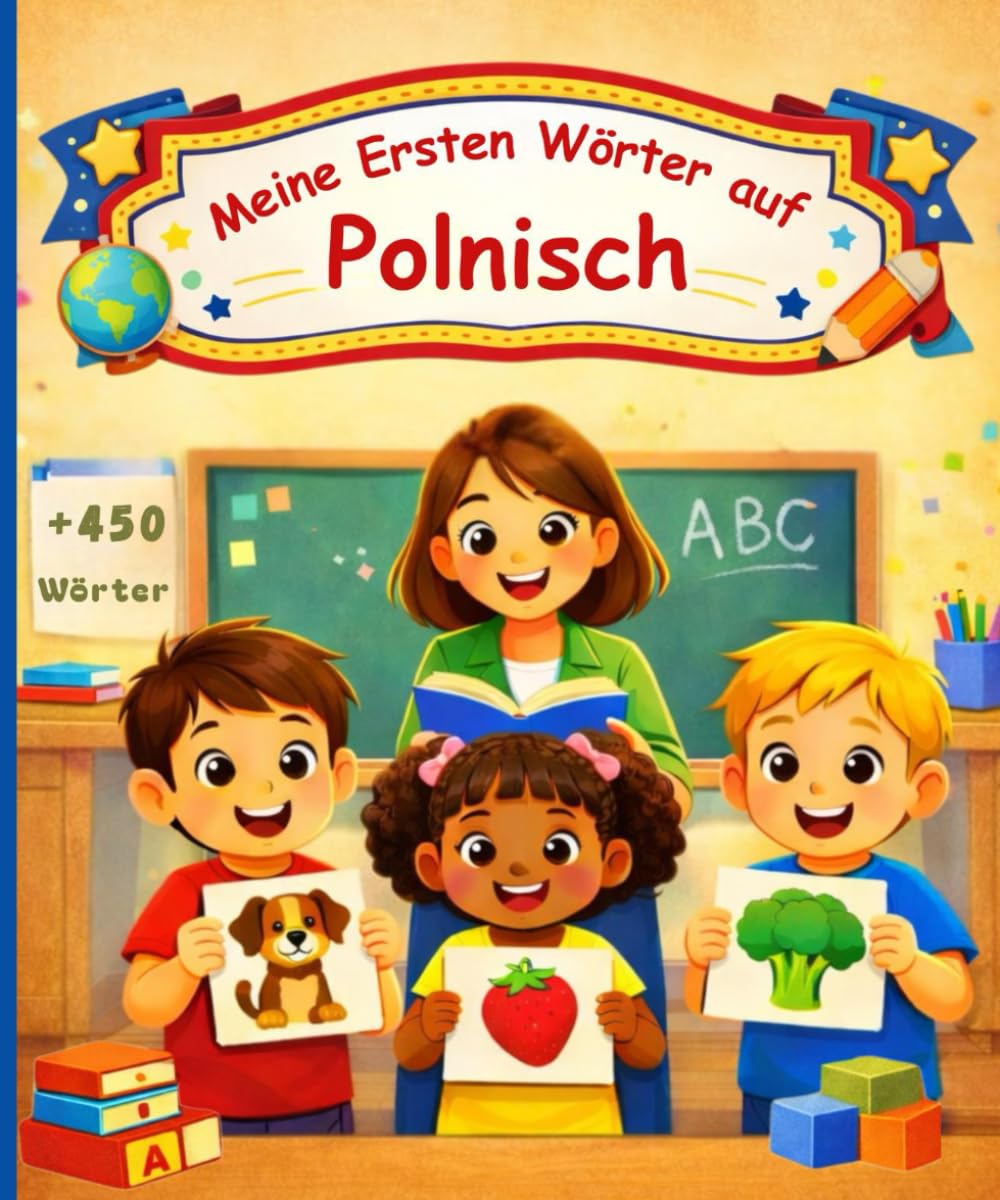 Meine ersten wörter auf Polnisch: Illustriertes Kinderwörterbuch für Anfänger – 450 grundlegende Wörter zum Erlernen der polnischen Sprache