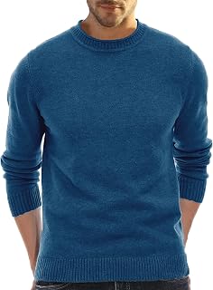 Plain Knitted Sweater Men's Loose Crew Neck Casual Shirt Autumn Winter Comfortable Soft Knitted Jumper Men Warm Soild Casual Undershirt Classic Fashionable Jumper