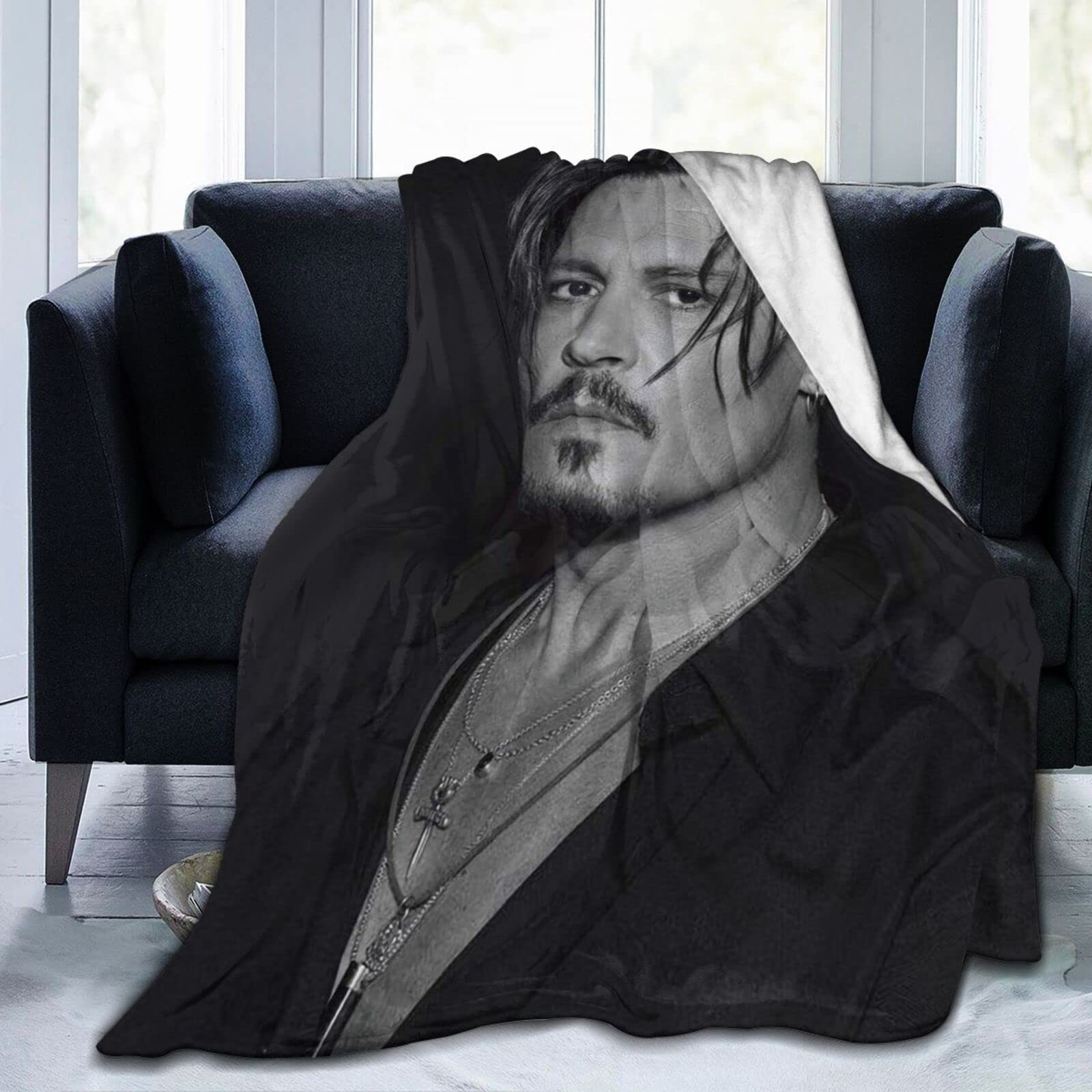 Amazon.com: Johnny Depp Blanket 3D Print Plush Lamb Blanket Bedding Decor  for Living Room Bedroom Dorm Decor 60x50 inch : Home u0026 Kitchen