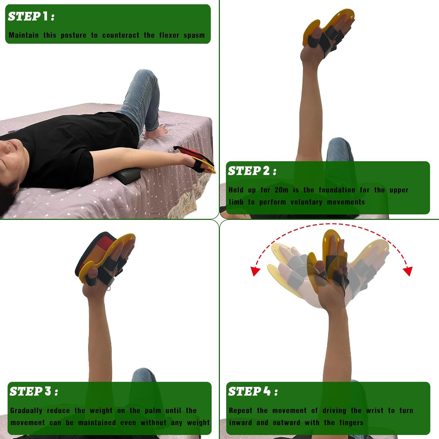 Stroke Hemiplegia Finger Wrist Arm Straightening Recovery Kit Rehabilitation Stroke Therapy Equipment for Adults Hand Brace Elbow Pad Sandbag Finger Splint