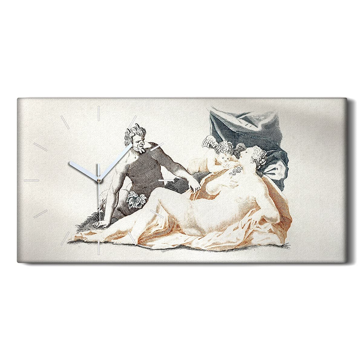 Horloge sur Toile Sans Tic-Tac Salon Chambre - Art Moderne Cadre 60x30cm