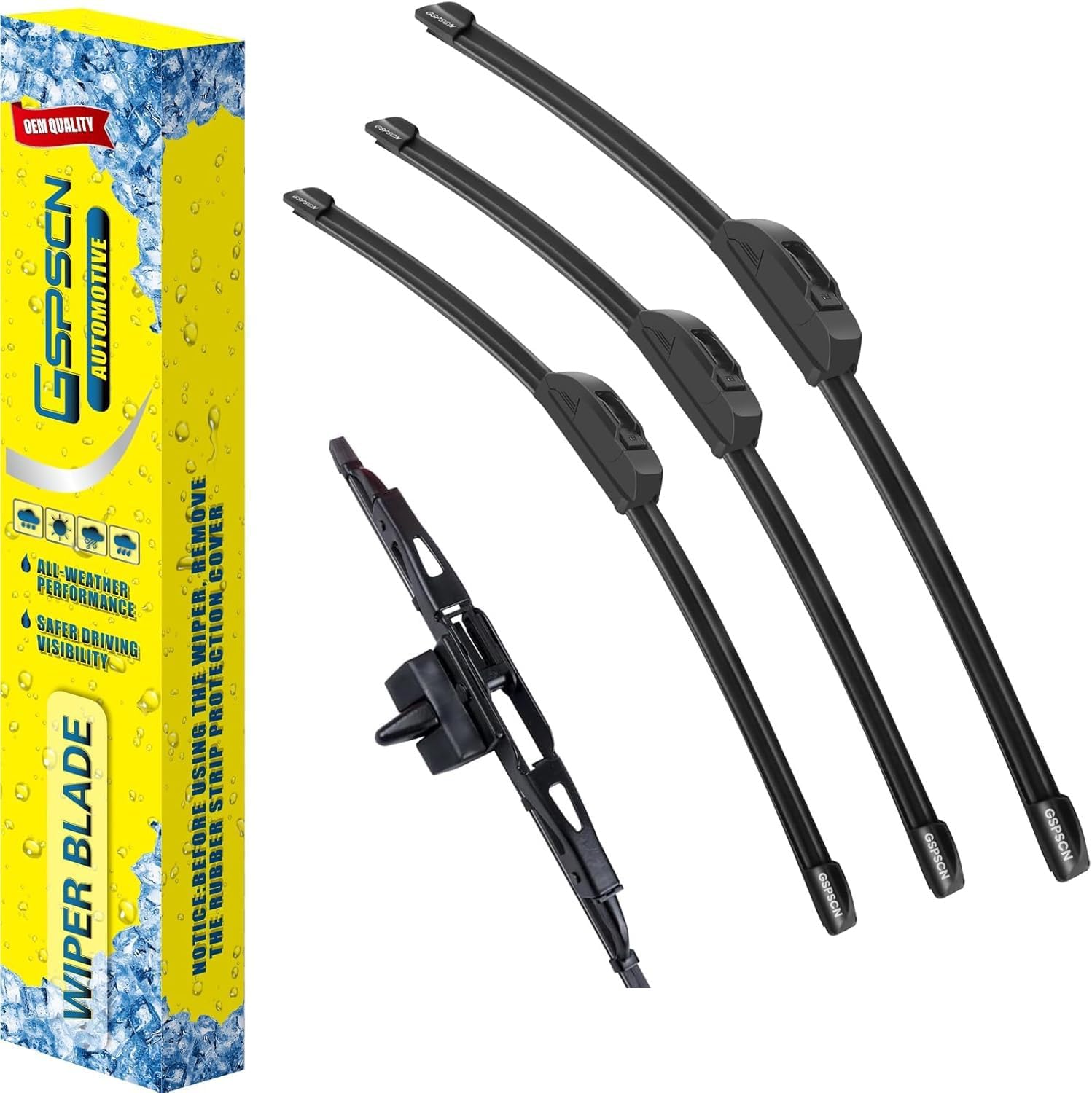 GSPSCN 4 Wipers Replacement For Toyota FJ Cruiser 2014-2007，Original Equipment Windshield Wiper Blades Set 16"+14"+14"+10" (Set of 4)