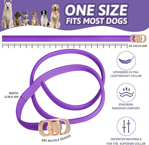 Miniatura 7 de VICSOM Collares calmantes para perros, collar calmante de feromonas para perros, collar calmante natural, impermeable, ajustable, con 60 días,