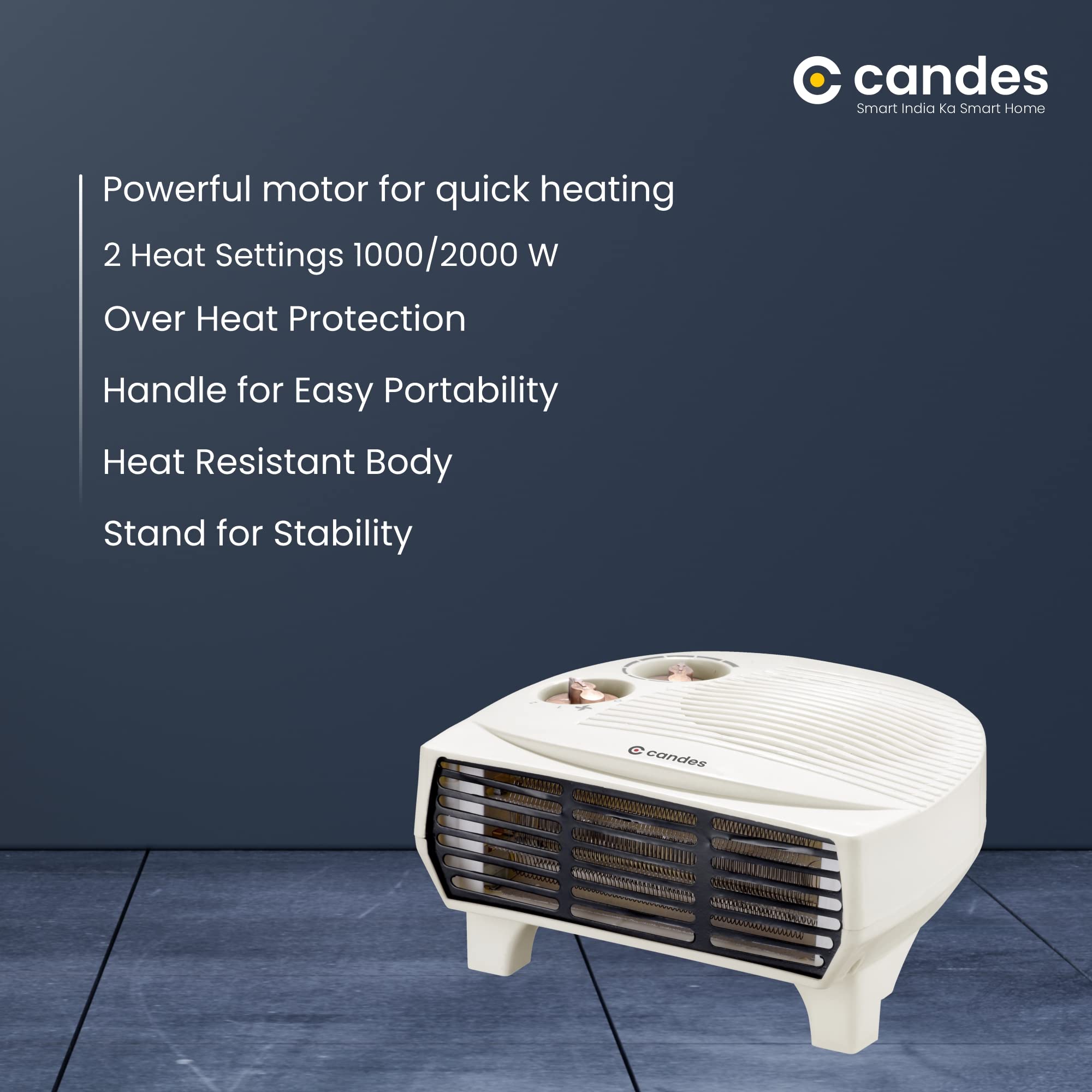 Candes Radiant 2000 Watts All in One Silent Blower Fan Room Heater (White)  : Amazon.in: Home u0026 Kitchen