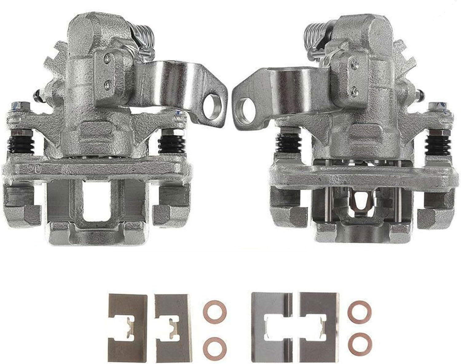 Pair Rear Disc Brake Caliper Assy W/Bracket for 2006-2014 2015 Honda Civic for 2006-2011 Acura CSX for 2013-2018 ILX 1.3L 1.5L 1.8L 2.0L 2.4L FWD,19-B3299, 19-B3298, 19-3299, 19-3298