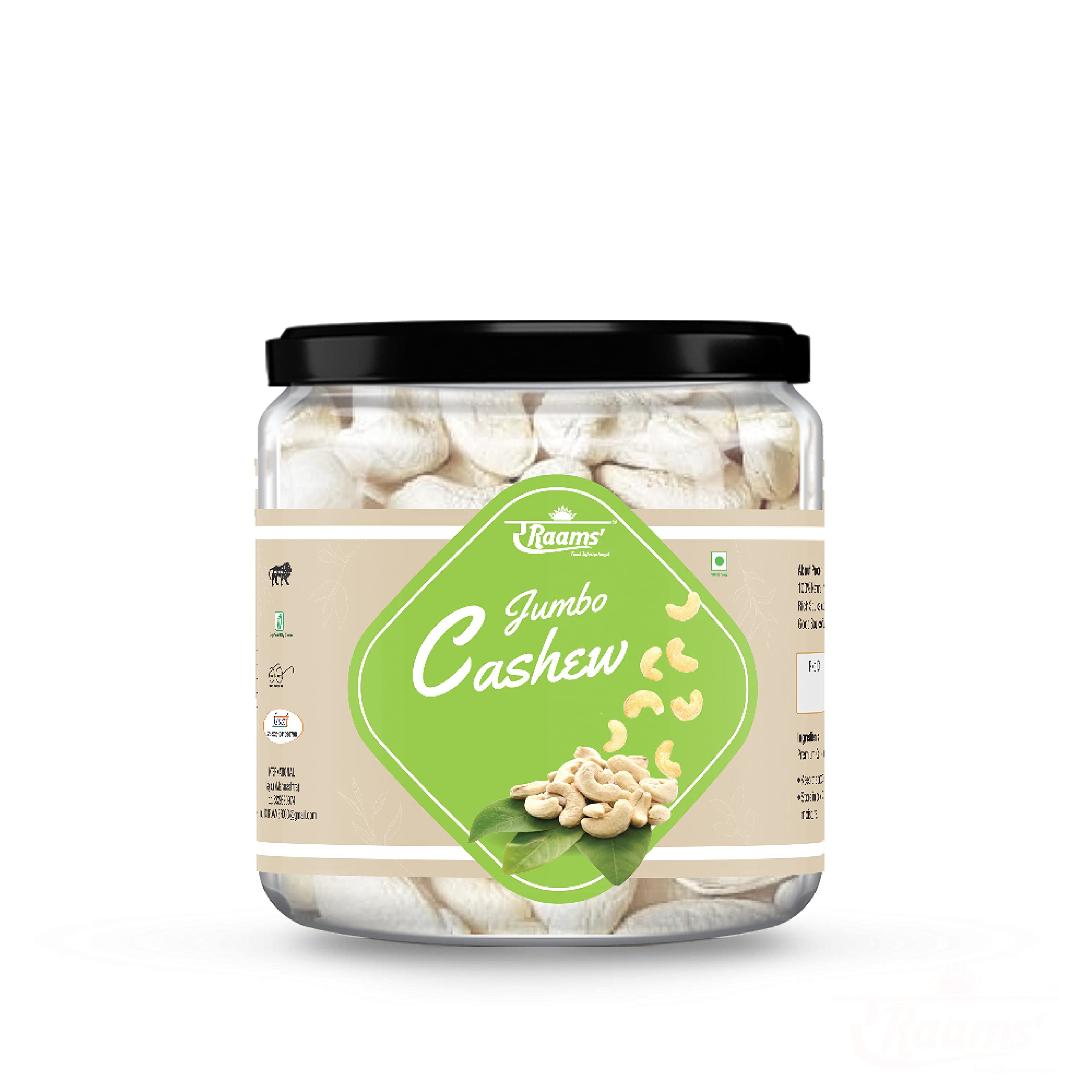 RRaams Jumbo Cashew (Kaju) 200gm | Kaju Healthy Snack | Dry Fruit | Gluten Free | Organic Indian Food | Rich In Nutrients |Jumbo Cashew 200gm (Pack Of 1) (B09ZZM1J5B) Amazon Price History, Amazon Price Tracker