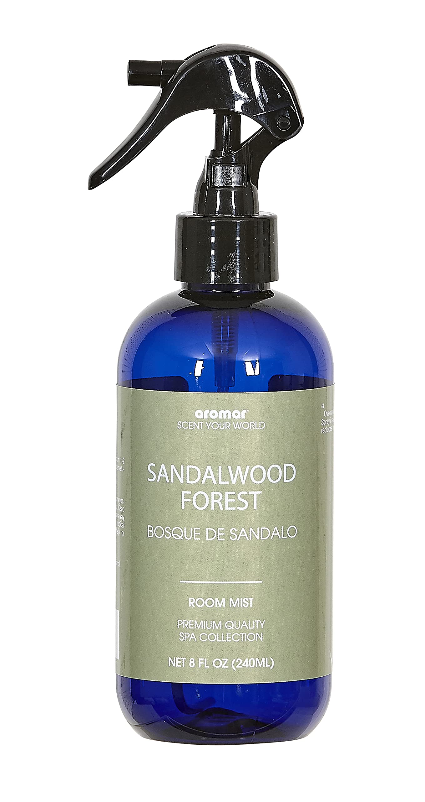 Aromar Essential Room Mist and Fabric Spray with Natural Freshener Aromatherapy for a Fresh and Rejuvenated Home 8 oz Sandalwood Forest